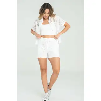 RAGGED - Short ojalillo Blanco crudo Ragged.