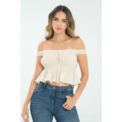 RAGGED - Blusa clea Marfil