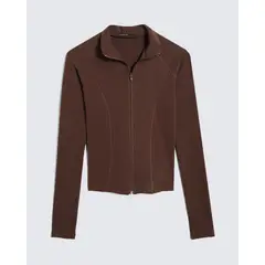 SEVEN SEVEN - Buzo Para Mujer Zipper Color Cafe Oscuro Marca #28060457