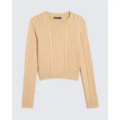 SEVEN SEVEN - Saco Para Mujer Cuello Redondo Color Arena Marca #28330662