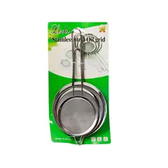 RAMITECH - Juego De 3 Coladores De Malla Fina Acero Inoxidable Para Cocina Grande pequeño y mediano