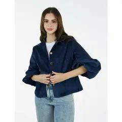 MOLGOA - Chaqueta Manga Globo Tela Acanalada - The Puff