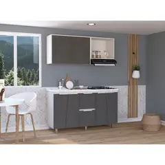 RTA DESIGN - Cocina Integral Naray Nevado y Piedra Incluye Mesón Izquierdo ZF