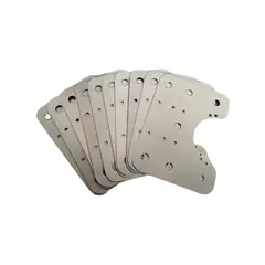 GENERICO - Placa Platina Reparación Puerta Bisagra Pack X10unds +tornil