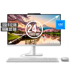 LENOVO - TODO EN UNO INTEL DUAL CORE SSD 512GB RAM 32GB LED 24 FULL HD