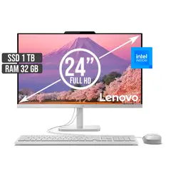 LENOVO - TODO EN UNO INTEL DUAL CORE SSD 1TB RAM 32GB LED 24 FULL HD