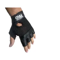 GENERICO - Guantes gimnasio sin dedos color negro