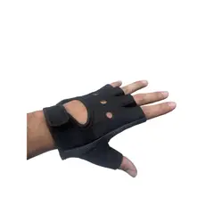 GENERICO - Guantes gimnasio sin dedos color negro