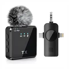TECNOHOGAR JS - Microfono De Solapa Profesional F11 Inalambrico Con Filtro