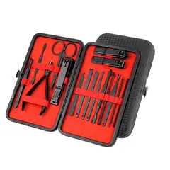 GENERICO - Set de Manicure Profesional en acero 15 y 18 piezas