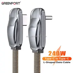GENERICO - Cable en L ultra resistente de 240W Tipo C a Tipo C