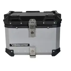 GIACOMO - Maletero/baúl 45 Litros 100% Aluminio Moto Plateado