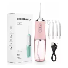 GENERICO - Irrigador Oral Dental recargable limpiador dental rosa