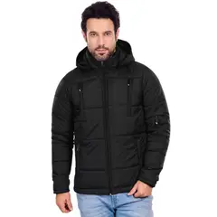 GENERICO - Chaqueta Abrigo Hombre Impermeable Acolchada Urbana Con Capota