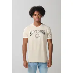 KOAJ - Camiseta manga corta unicolor con contrastes y estampado HOMBRE