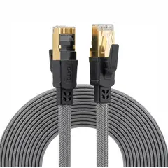 PIXEL CODE - Cable de Red Cat 8 10 Metros 40Gbps 2000MHz Plano RJ45 Blindado Gaming PC PS5 XBOX TV