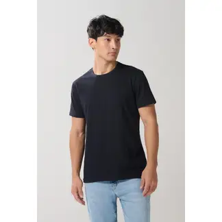 KOAJ - Camiseta unicolor en algodón ajustada con manga corta Hombre