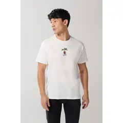 KOAJ - Camiseta manga corta unicolor con estampado en frente HOMBRE