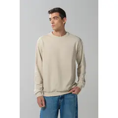 KOAJ - Buzo manga larga unicolor con cuello redondo HOMBRE