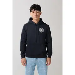 KOAJ - Buzo azul intenso con capota y estampados urbanos Hombre