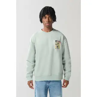 KOAJ - Buzo cuello redondo con estampado en frente de Cambridg Hombre