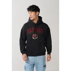 KOAJ - Buzo con capota con estampado en frente, espalda y mangas HOMBRE