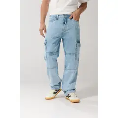 KOAJ - Pantalón Jean Cargo masculino bota recta HOMBRE