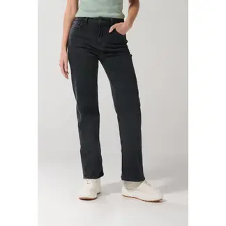 KOAJ - Jean tiro alto straight leg azul oscuro con bota recta MUJER