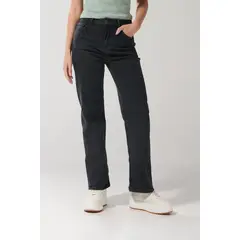 KOAJ - Jean tiro alto straight leg azul oscuro con bota recta Mujer