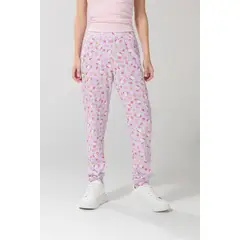 KOAJ - Pantalón jogger lila claro con diseños de Hello Kitty Mujer