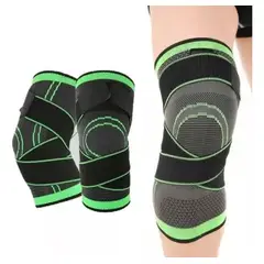 GENERICO - Kit Rodillera Deportiva Correas Ajustable Soporte Rotula x2.