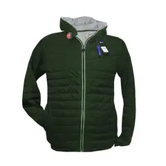 MODA EN CIRCUITO - Chaqueta IMPERMEABLE Verde Militar con DOBLE FAZ Gris para Hombre