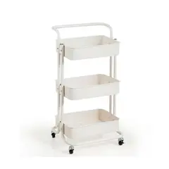 GENERICO - Carro Auxiliar Organizador 89x44x37 Blanco