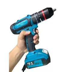 GENERICO - Taladro inalambrico mas accesorios 24v Mandril de Media