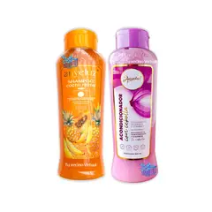 ANYELUZ - Shampoo coctel de frutas y Acondicionador de Cebolla