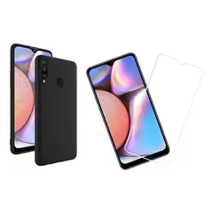 GENERICO - Funda en Silicona + Vidrio Templado Para Samsung Galaxy A20S