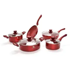 SCHAFFHAUSEN - Juego De Ollas Original 9 Piezas Red Velvet