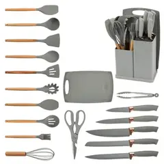 GENERICO - Set Utensilios Para Cocina 19 PCS En Silicona