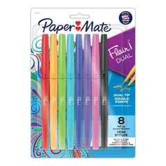PAPER MATE - Marcador Permanente Plumígrafo Flair X8