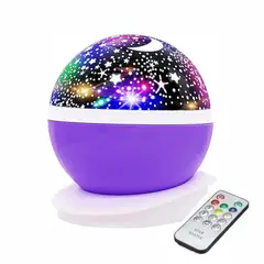 GENERICO - Lámpara De Estrellas Y Luna Proyector Con Control Remoto Led