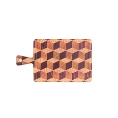 LITURGICAL ARTS & CRAFTS - Tabla Cuadrada Para Picar Madera Prem Patron A 46 cm x 26 cm x 3cm 2 kg