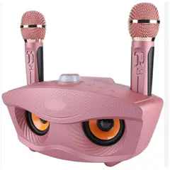 GENERICO - Parlante Karaoke Búho Bluetooth 2 Micrófonos Inalámbricos SD