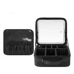 GENERICO - Estuche De Cosméticos Viaje Portátil Con Luz Led Maquillaje