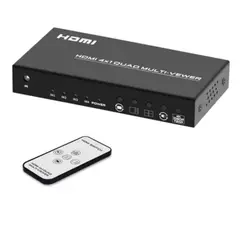 GENERICO - Conmutador Multiviewer Hdmi 4x1 720p 1080p 4k 30 Hz 5 Modos