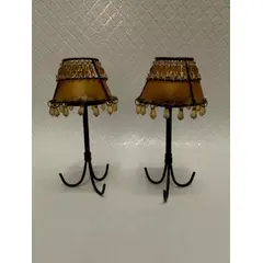 GENERICO - Candelabro De Mesa Antiguo Tipo Lampara Turquia En Hierro