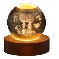 GENERICO - Lámpara En Bola De Cristal 3d Mejores Amigas L01