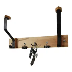 GENERICO - Soporte para Cascos Doble en madera Pino
