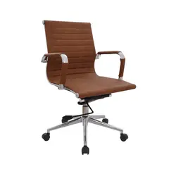 BONNO - Silla De Escritorio Boss Camel Espaldar Medio