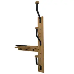 GENERICO - Soporte para Casco Triple con Repisa en madera Pino