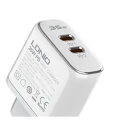 LDNIO - CARGADOR A2528C 2 PD USB-C 35W FAST CHARG.